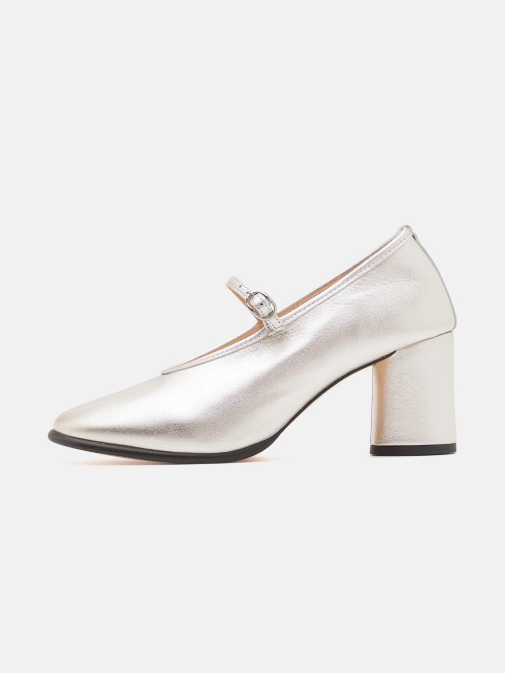 ALOHAS Silver Mary Jane Block Heel - RARE Out of Stock